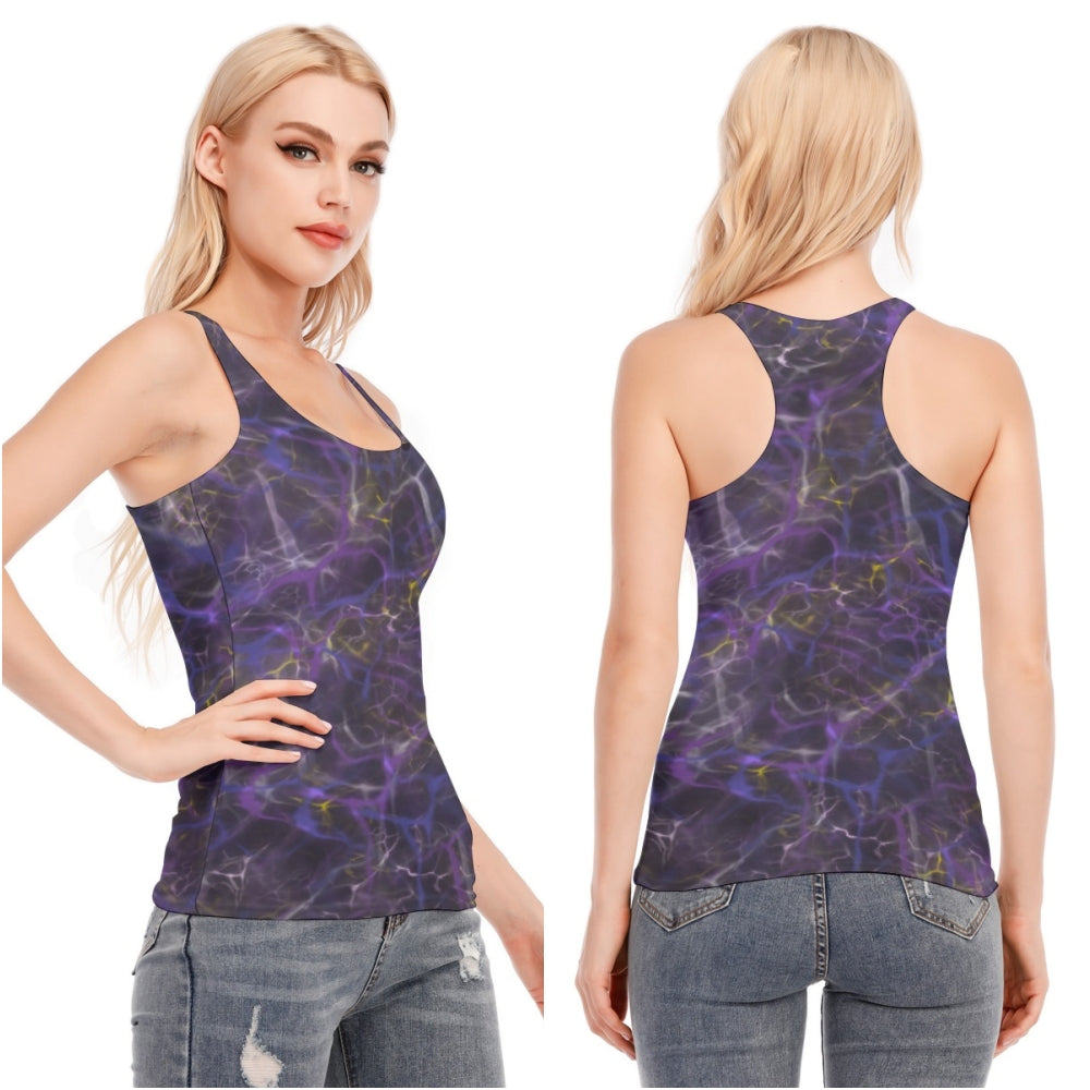 Stormy Purple Racerback Tank Top| 190GSM Cotton up to 3 XL (FWS)