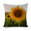 Sunflowers Cotton Linen Cushion Covers in 3 Sizes (FWS) 1