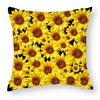 Sunflowers New Black Short Plush Cushion Covers in 6 Sizes (FWS) 1