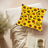Sunflowers New Black Short Plush Cushion Covers in 6 Sizes (FWS) 3
