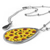 Sunflowers New Oval pendant Necklace (FWS) 3