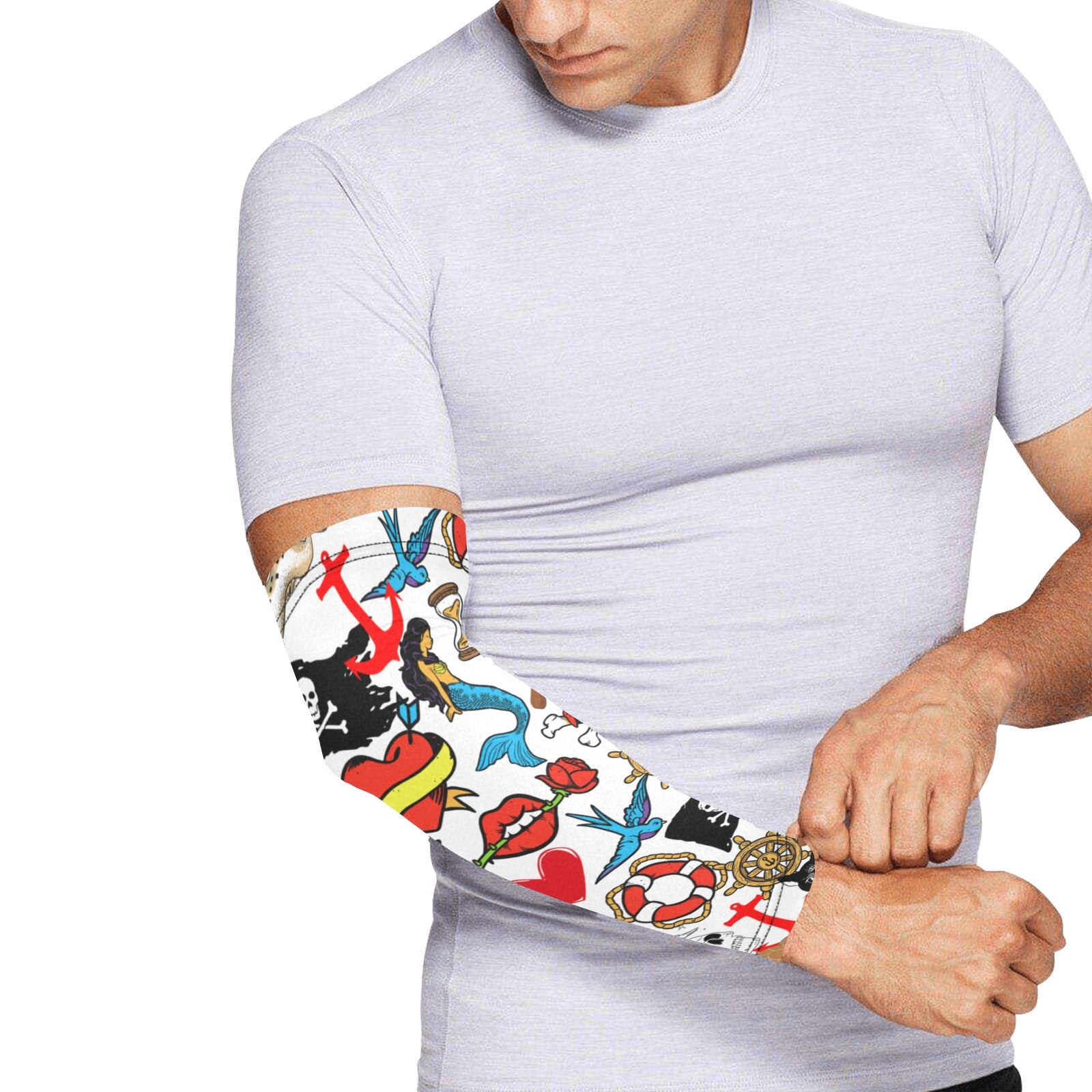 Tatt Art Coloured Weather Protection Arm Sleeves (FWS) male