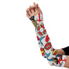 Tatt Art Coloured White Weather Protection Arm Sleeves Unisex (FWS) 3