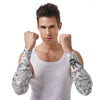 Tatt Art Graphic White Weather Protection Arm Sleeves Unisex (FWS) 1