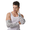 Tatt Art Graphic White Weather Protection Arm Sleeves Unisex (FWS) 2