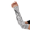 Tatt Art Graphic White Weather Protection Arm Sleeves Unisex (FWS) 3