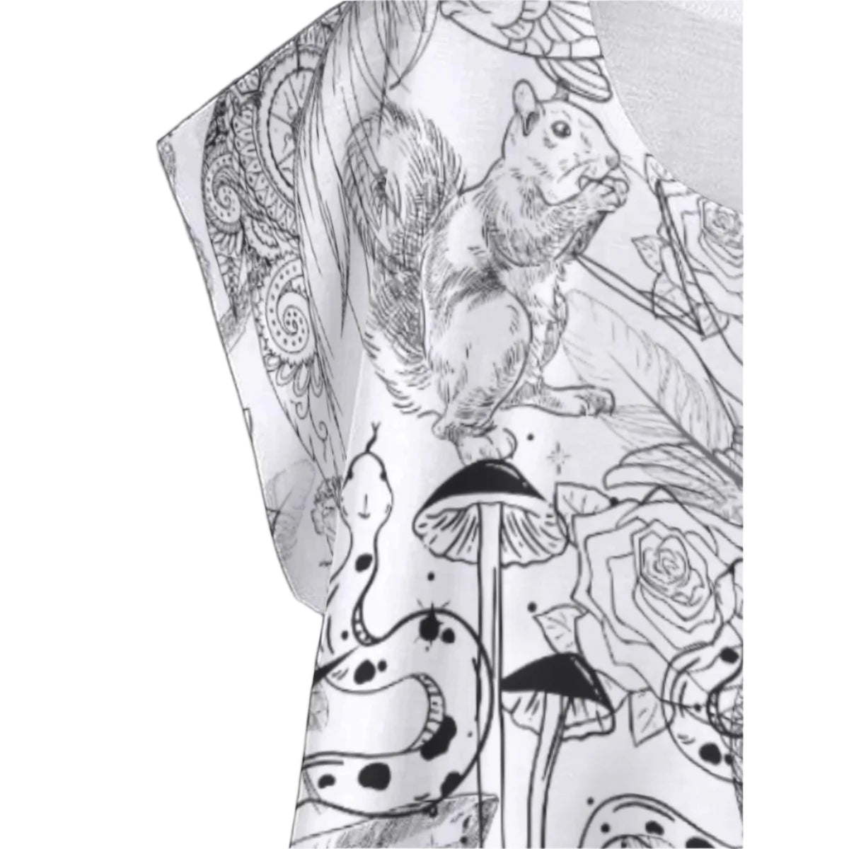 Tatt Graphic Art White Curved Hem Top up to 5 XL (FWS) 3