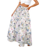 Travel Love Three Tier Long Skirt up to 5 XL (FWS) white