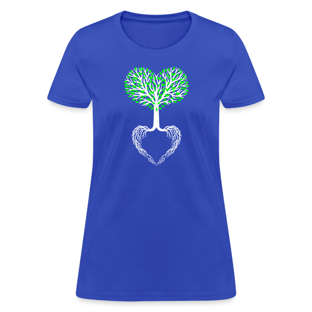 Tree Heart Cotton T-Shirt up to 3 XL blue