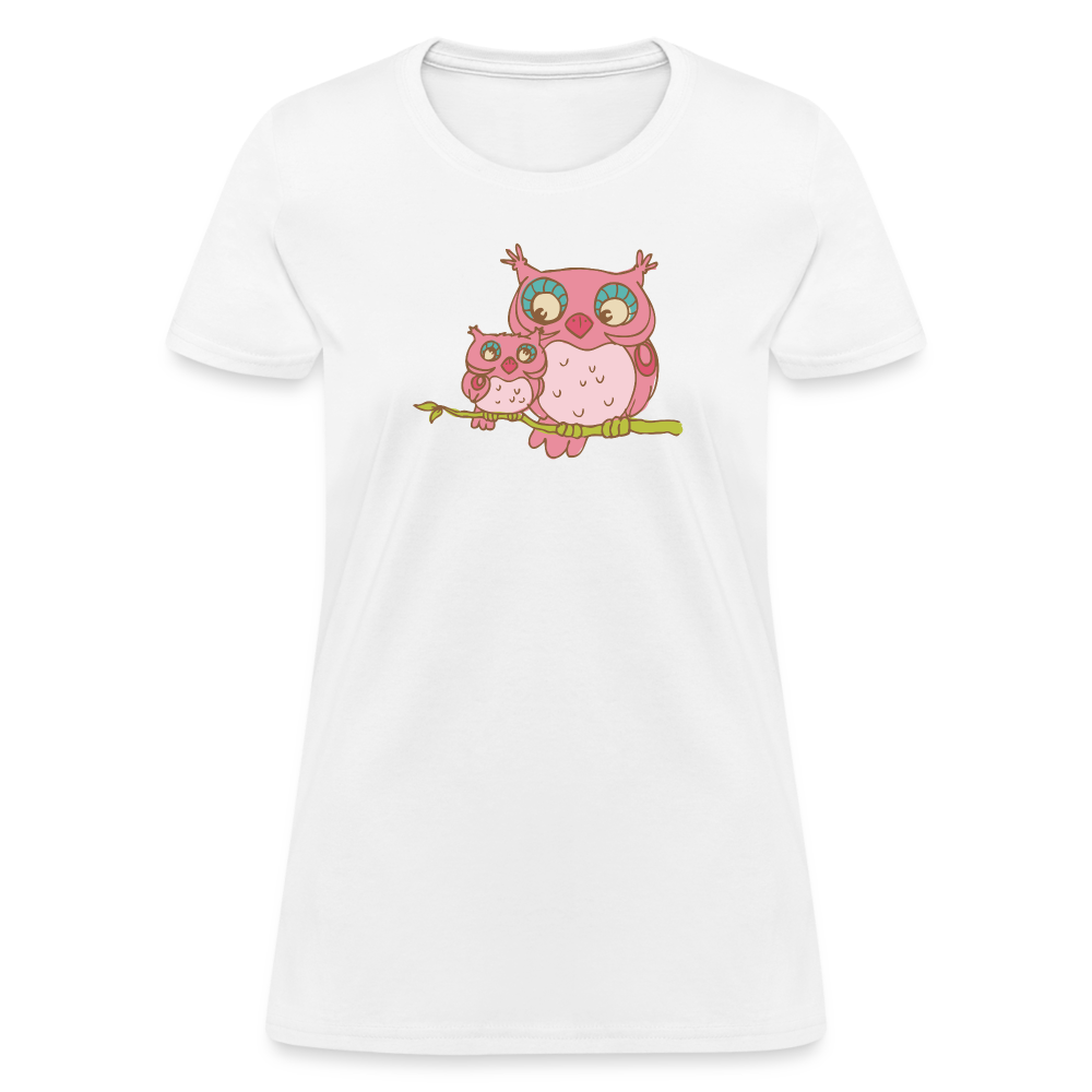 Two Owls Cotton T-Shirt up to 3 XL White