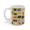 Vintage Cameras Yellow Mug 11oz (Microwave & Dishwasher Safe) 4