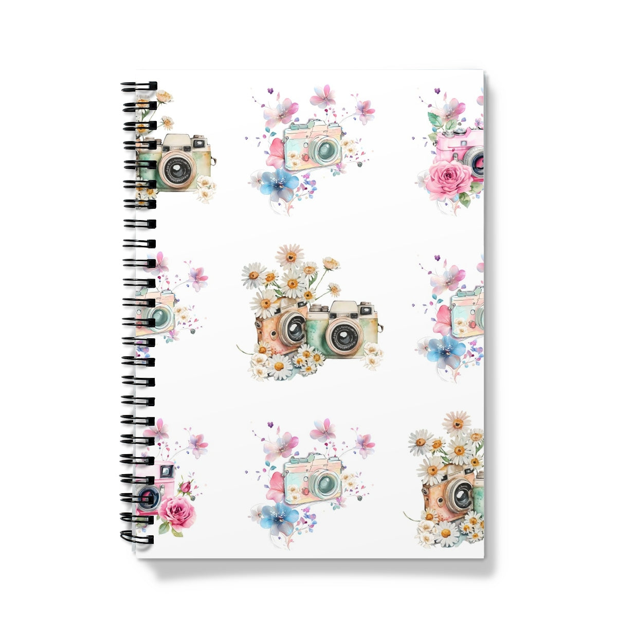 Watercolour Cameras A5 Spiral Bound Notebook (FWS) 1