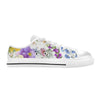 White Floral White Low Rise Women's Shoes up to size 12 3