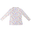 White Floral Zip Neck Long Sleeve Top up to 5 XL 4 white