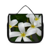 White Frangipanis Waterproof Hanging Travel Toiletry Bag 1