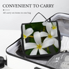 White Frangipanis Waterproof Hanging Travel Toiletry Bag 6