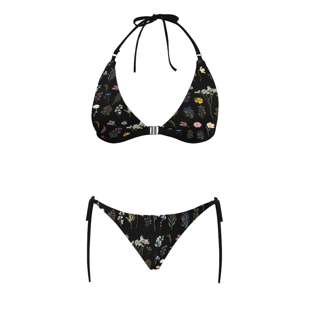 Wildflowers Black Halter Neck Bikini with Front Buckle up to 5 XL (FWS) 4