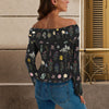 Wildflowers Black Off Shoulder Slim Fit Long Sleeve Top up to 5 XL 3