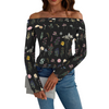 Wildflowers Black Off Shoulder Slim Fit Long Sleeve Top up to 5 XL white