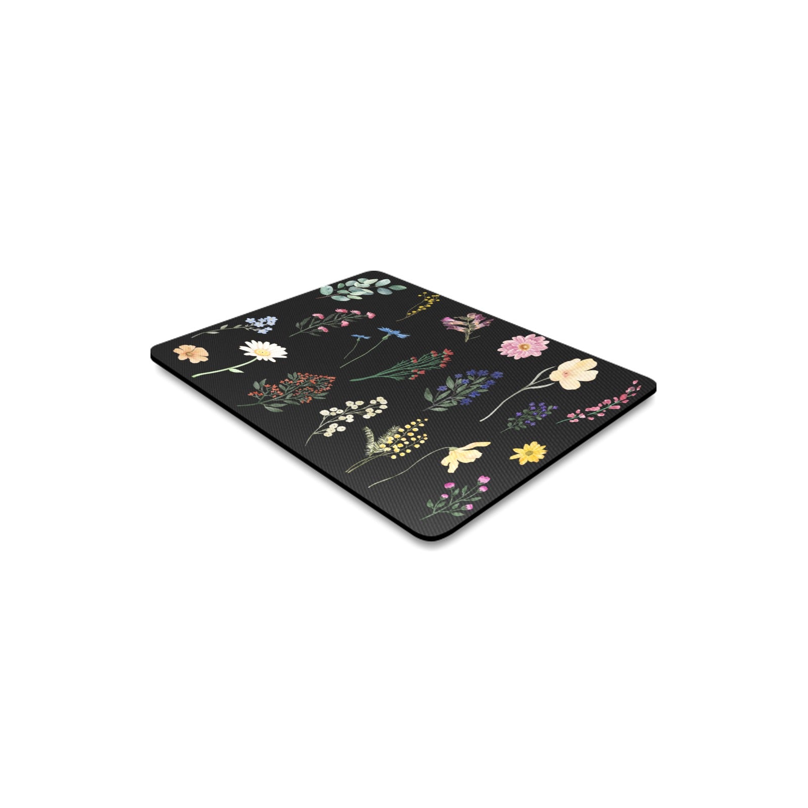 Wildflowers Black Rectangle Mousepad (Made In Australia) 2