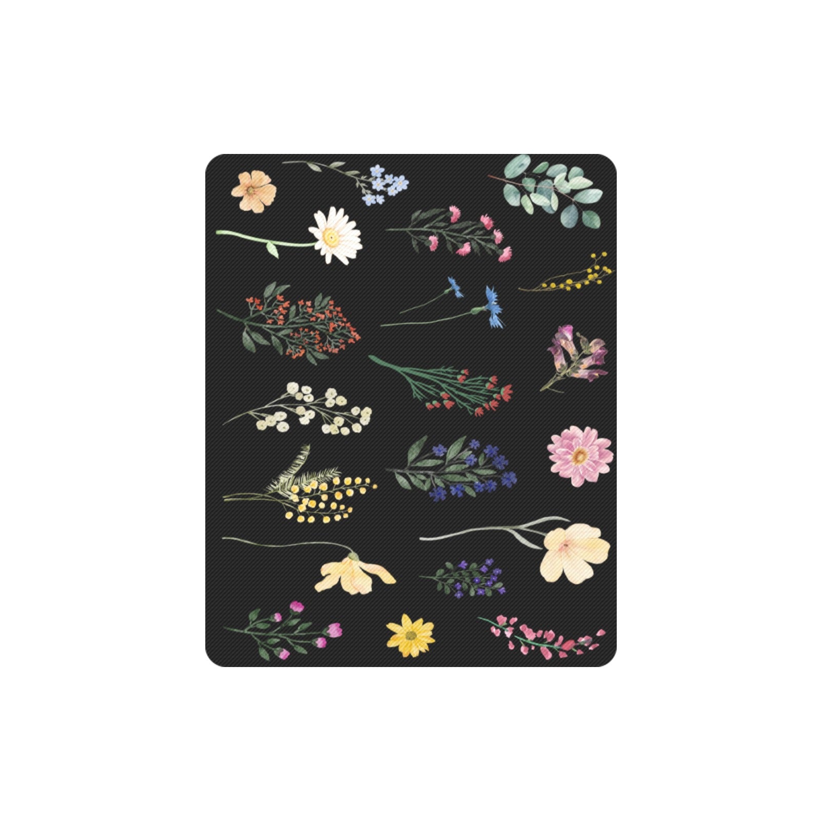 Wildflowers Black Rectangle Mousepad (Made In Australia) 4