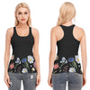 Wildflowers Painted Black L Racerback Tank Top | 190GSM Cotton up to 3 XL (FWS)