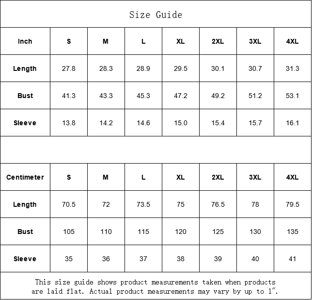 Wildflowers Painted Black Round Neck Top up to 4 XL (FWS) size chart