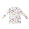 Wildflowers Painted White Zip Neck Long Sleeve Top up to 5 XL 6