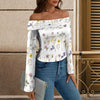 Wildflowers White Off Shoulder Slim Fit Long Sleeve Top up to 5 XL 2
