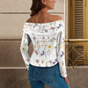 Wildflowers White Off Shoulder Slim Fit Long Sleeve Top up to 5 XL 3