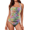 Windswept Spring Women's Ruched Halter Neck Swimsuit up to 5 XL (FWS) 1