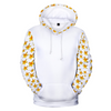 Yellow Frangipanis White Plush Hoodie with Pockets up to 5 XL 2