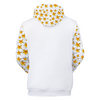 Yellow Frangipanis White Plush Hoodie with Pockets up to 5 XL 3