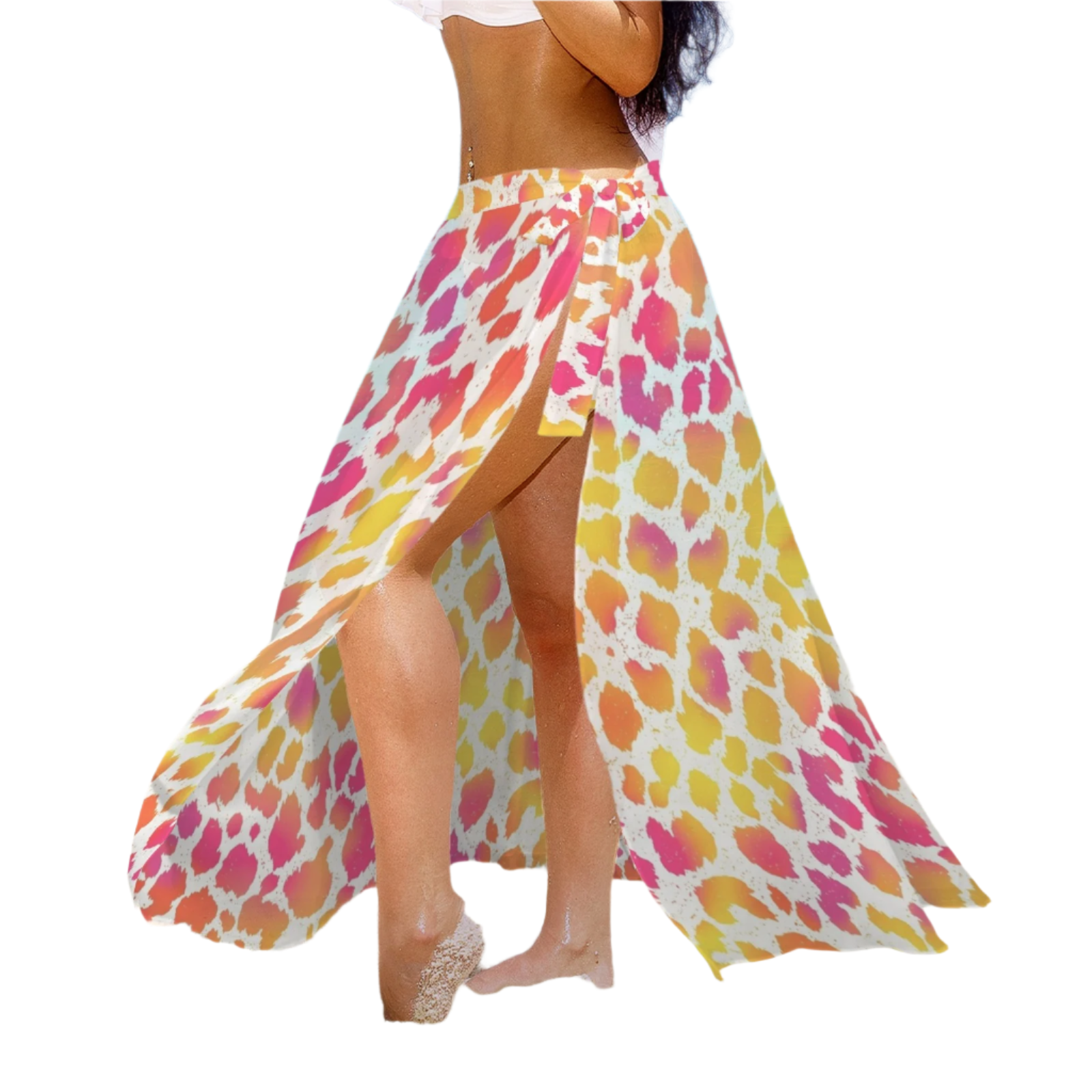 Ice Cream Leopard Semi Sheer Coverup up to 5 XL