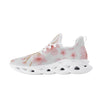 Japanese Pink Flowers White Wave Sole Lace-up Sneakers