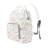 Wildflowers White Multi-Function Backpack with White Handles