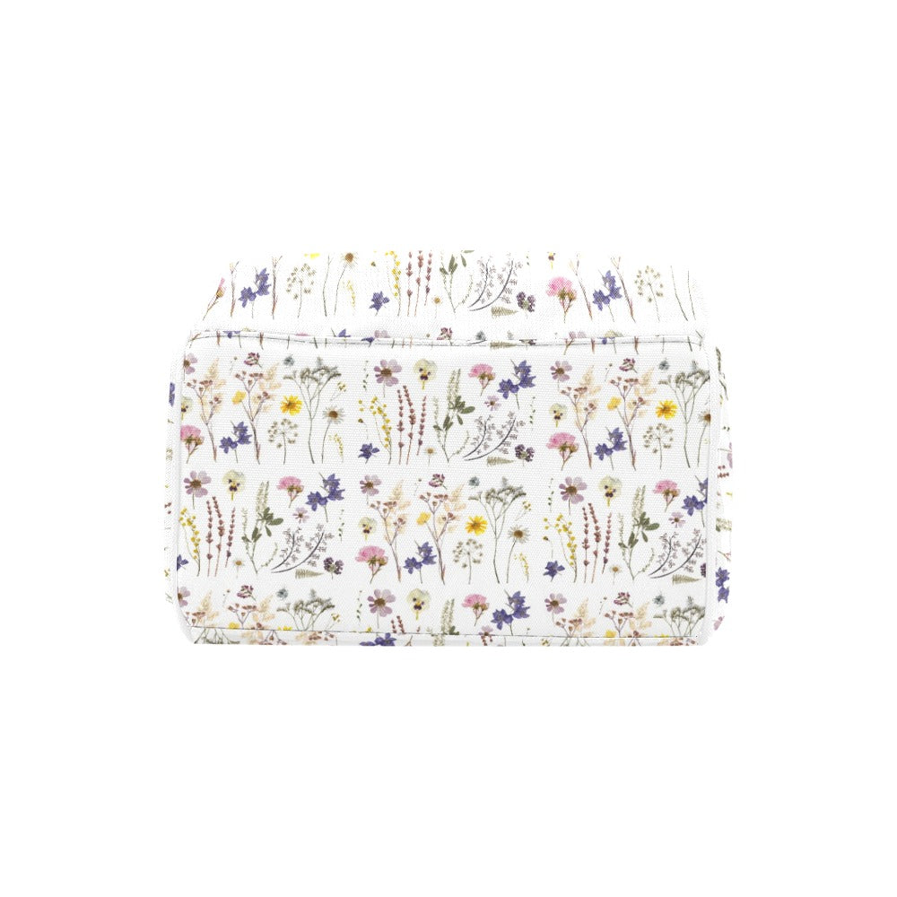 Wildflowers White Multi-Function Backpack with White Handles