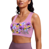 Pink Pansies Sports Top up to 5 XL (FWS)