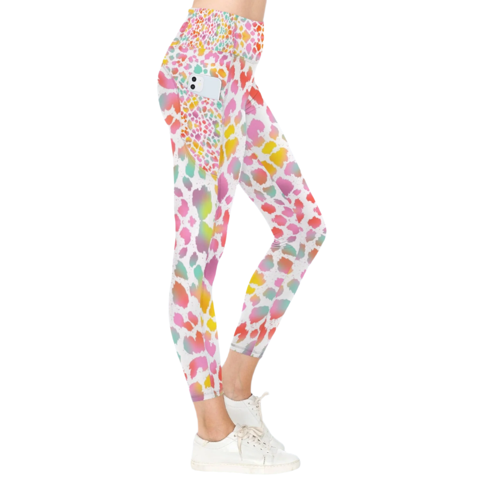 Candy Leopard Leggings with Pockets up to 5 XL (FWS)