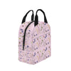 Wildflowers Pink Insulated Zipper Lunch Bag