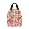 Strawberries White Insulated Zipper Lunch Bag