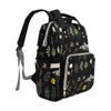 Wildflowers Black Multi Function Backpack with Black Handles