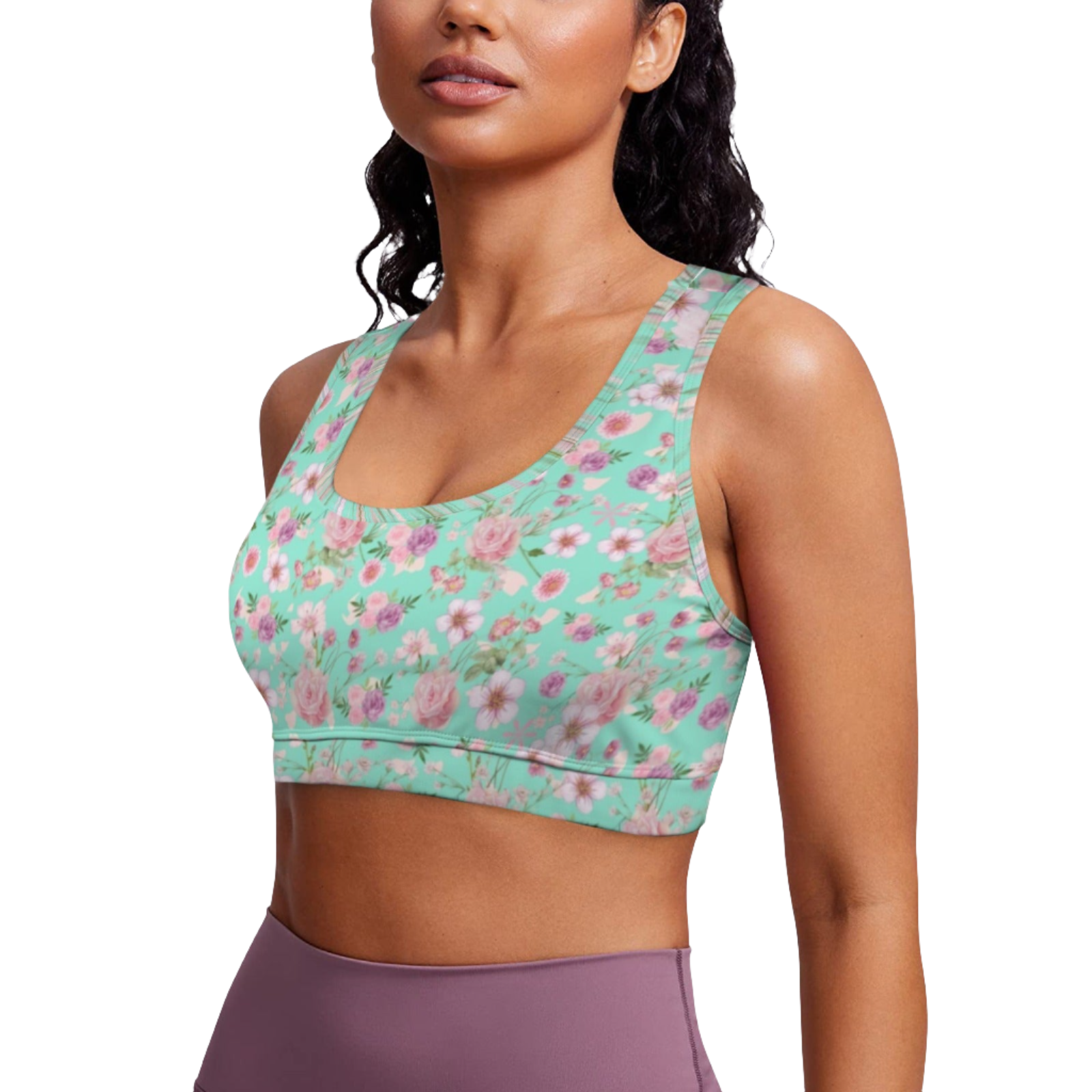 Aqua Floral Sports Top up to 5 XL (FWS)