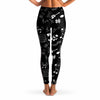 Musical Notes Mesh Panel Side Pocket Leggings (FWS)