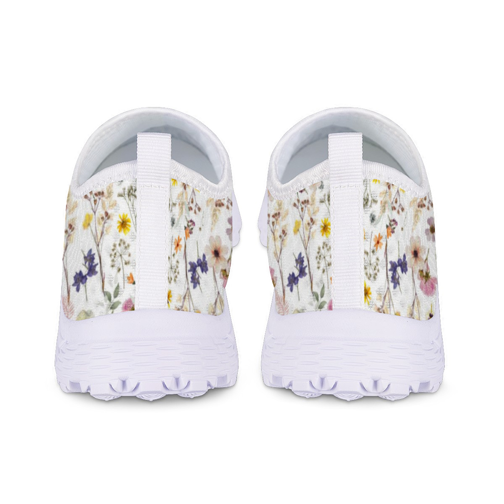 Wildflowers White Non-Slip Sneakers Lightweight