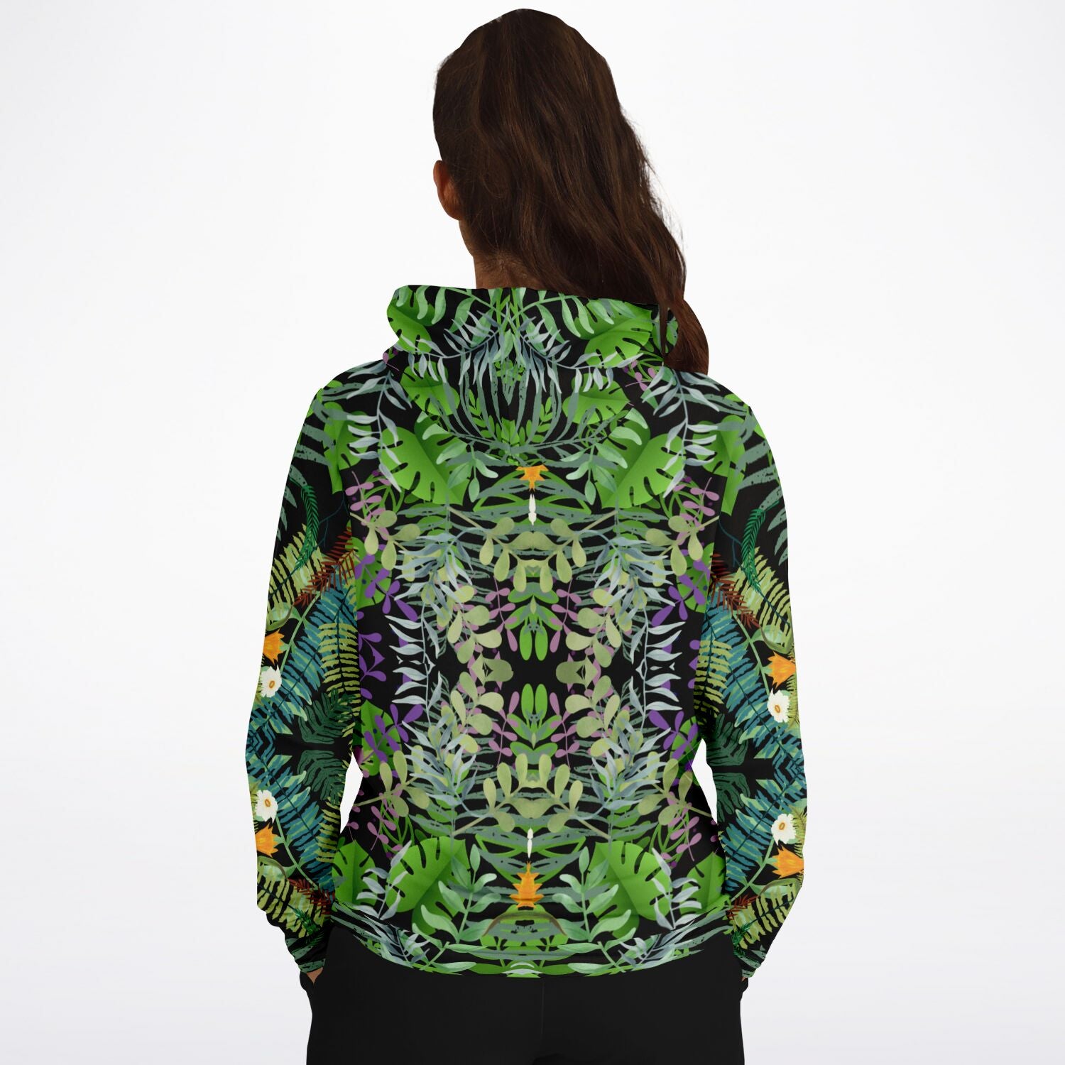 Graphic Jungle Brushed Fleece Hoodie Unisex up to 4 XL (FWS)