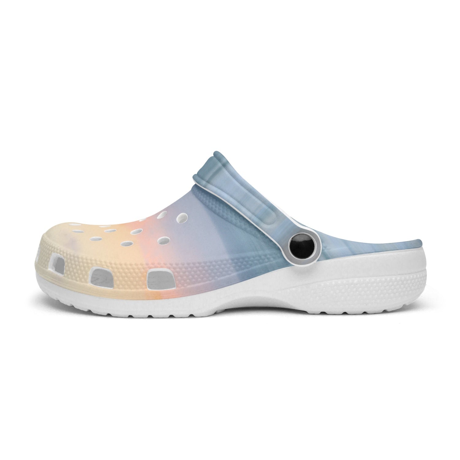 Sunset Beach Unisex White Rubber Clogs