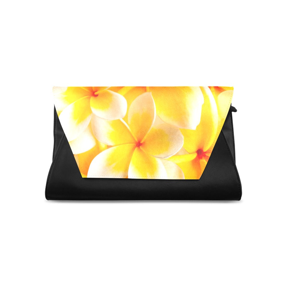 Fresh Yellow Frangipanis Clutch Bag