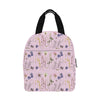 Wildflowers Pink Insulated Zipper Lunch Bag