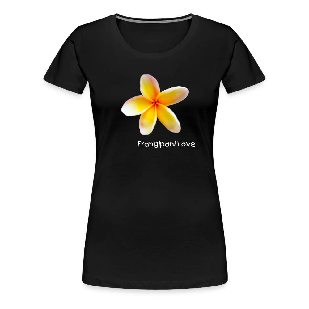 Frangipani Love Women’s Premium T-Shirt - black